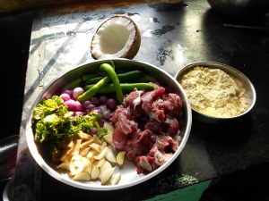 Ingredients for the Mutton Kola